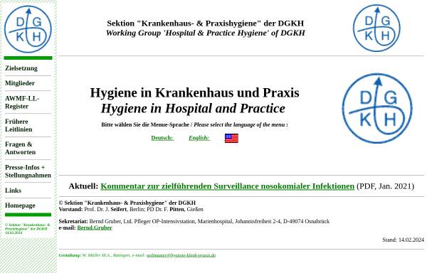 Vorschau von hygiene-klinik-praxis.de, Arbeitskreis für Krankenhaushygiene der AWMF