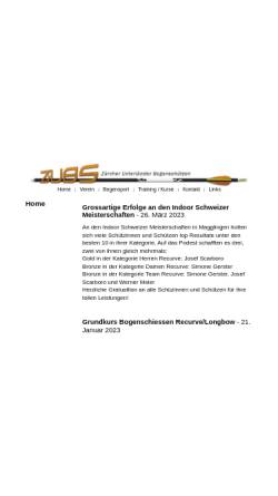 Vorschau der mobilen Webseite www.zubs.ch, Zürcher Unterländer Bogenschützen