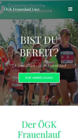Vorschau der mobilen Webseite frauenlauf.at, Linzer Frauenlauf