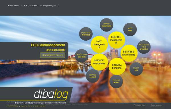 Vorschau von www.dibalog.de, Dibalog Betriebs- und Energie Management Systeme GmbH