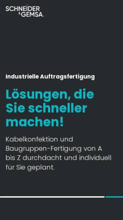 Vorschau der mobilen Webseite schneiderfertigung.com, A. & Th. Schneider GmbH