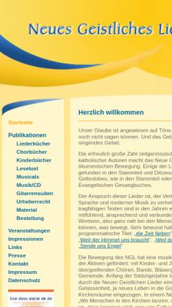 Vorschau der mobilen Webseite www.neuesgeistlicheslied.de, Neues Geistliches Lied
