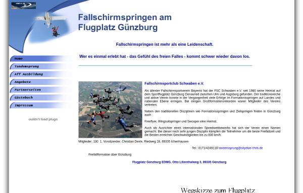 Vorschau von www.skydive-chris.de, Christians Fallschirmspringer-Homepage