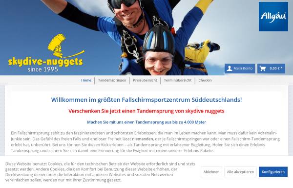 Vorschau von www.skydive-nuggets.de, Skydive Nuggets