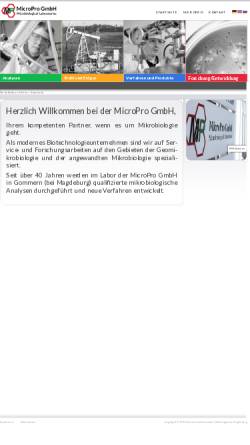 Vorschau der mobilen Webseite www.microprolabs.de, MicroPro GmbH