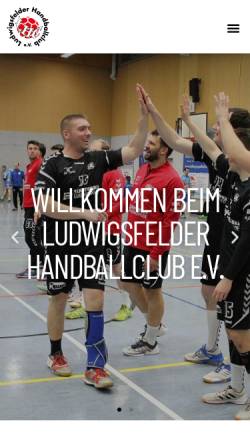 Vorschau der mobilen Webseite www.lhc-ludwigsfel.de, Ludwigsfelder Handballclub e.V.