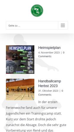 Vorschau der mobilen Webseite www.handball-schwedt.de, SSV PCK 90 Schwedt
