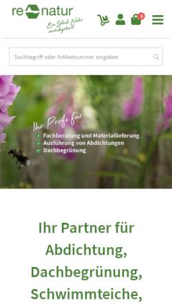 Vorschau der mobilen Webseite www.re-natur.de, Re-natur GmbH