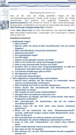 Vorschau der mobilen Webseite www.iks-jena.de, Comp.security.pgp FAQ V1.5 (German)