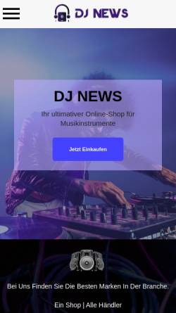 Vorschau der mobilen Webseite dj-news.net, DJ News