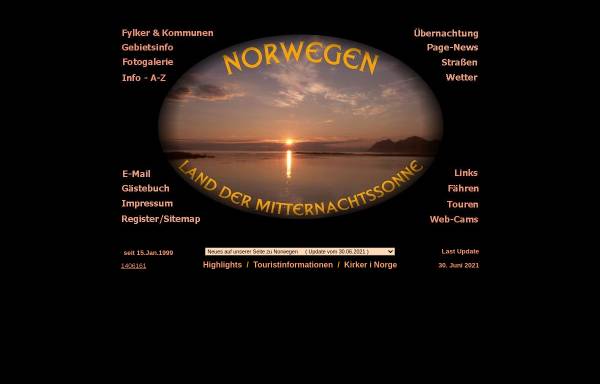 Vorschau von www.reuber-norwegen.de, Norwegen - Land der Mitternachtssonne