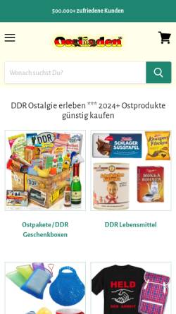 Vorschau der mobilen Webseite www.ostprodukte-versand.de, Ostprodukte-Versand.de