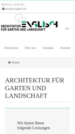 Vorschau der mobilen Webseite la-englisch.de, Garten- und Landschaftsarchitekt Dipl.-Ing. Thomas Englisch