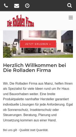 Vorschau der mobilen Webseite www.die-rolladen-firma.de, Die Rolladen Firma, Inh. M. Porr e.K.