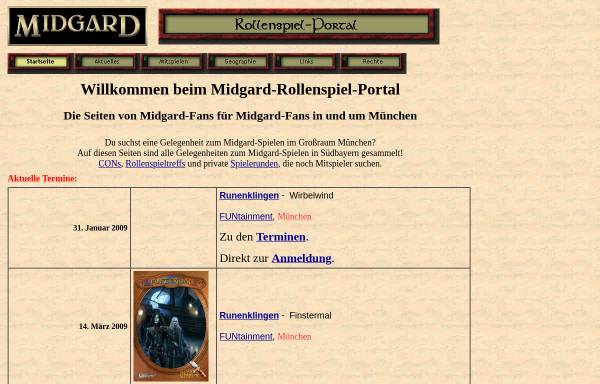 Vorschau von www.midgard-rollenspiel.de, Midgard Rollenspiel-Portal