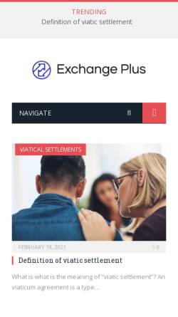 Vorschau der mobilen Webseite www.exchange-plus.com, eXchange Plus GmbH