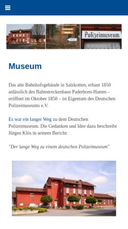 Vorschau der mobilen Webseite www.polizeimuseum.de, Deutsches Polizeimuseum e.V.