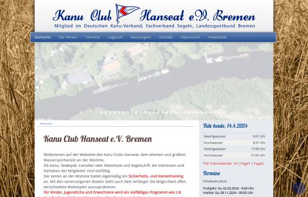 Vorschau von www.kchanseat.de, Kanu Club Hanseat e.V.