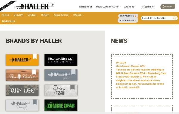 Vorschau von www.haller-stahlwaren.de, Haller Stahlwaren GmbH