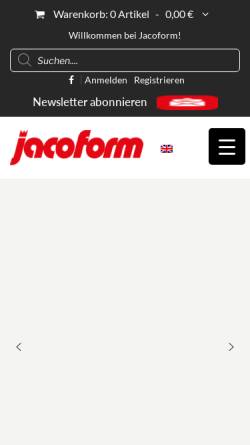 Vorschau der mobilen Webseite www.jacoform.de, Bioline GmbH