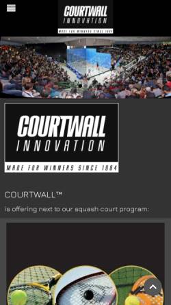Vorschau der mobilen Webseite www.courtwall.com, McWIL Courtwall International