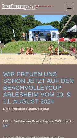 Vorschau der mobilen Webseite www.beachvolleycup.ch, Beachvolleycup Arlesheim