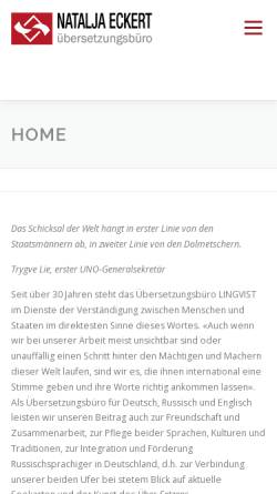 Vorschau der mobilen Webseite www.lingvist.de, NR-Translation, Natalja Eckert
