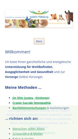 Vorschau der mobilen Webseite www.isabella-habsburg.at, Isabella Habsburg