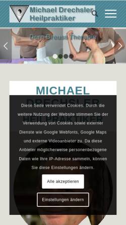 Vorschau der mobilen Webseite heilpraktiker-drechsler.de, Michael Drechsler