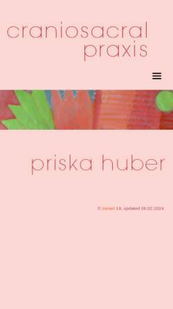 Vorschau der mobilen Webseite www.craniosacral-praxis.ch, Priska Huber
