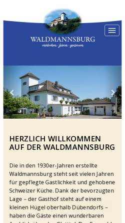 Vorschau der mobilen Webseite www.waldmannsburg.ch, Waldmannsburg