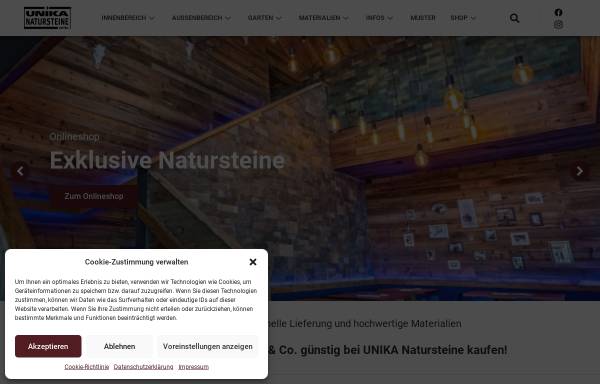 Vorschau von www.natursteine.at, Unika Natursteinwerk GmbH