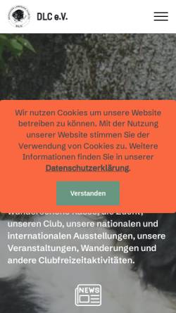 Vorschau der mobilen Webseite www.landseer.de, Deutscher Landseer Club e.V.
