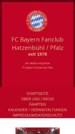 Vorschau der mobilen Webseite bayern-fan-club-hatzenbuehl.de, Bayern-Fan-Club Hatzenbühl
