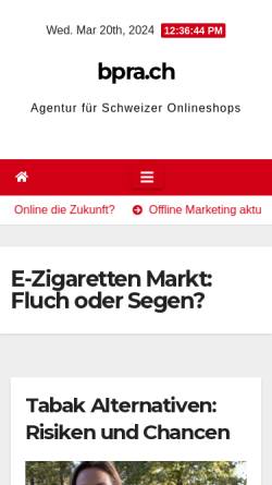 Vorschau der mobilen Webseite www.bpra.ch, Bund der Public Relations Agenturen der Schweiz (BPRA)