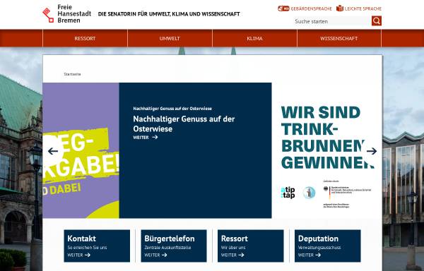 Vorschau von www.umwelt.bremen.de, BUISY - Bremer Umweltinformationssystem