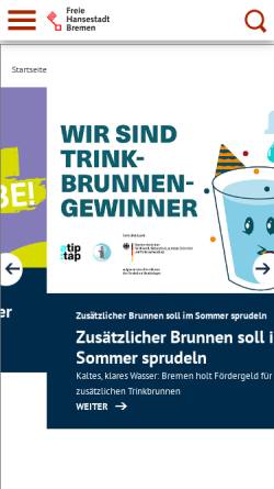Vorschau der mobilen Webseite www.umwelt.bremen.de, BUISY - Bremer Umweltinformationssystem