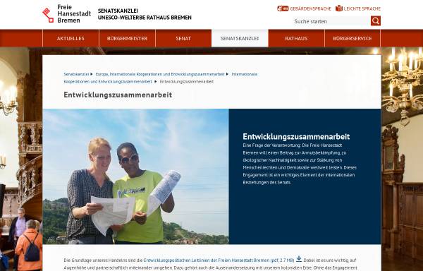 Vorschau von www.lafez.bremen.de, Landesamt für Entwicklungszusammenarbeit