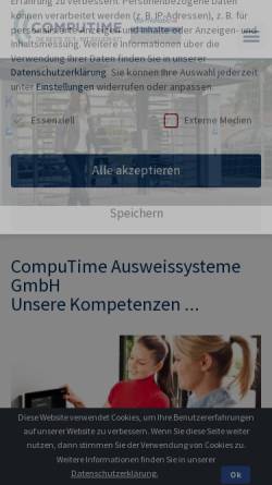 Vorschau der mobilen Webseite www.computime.de, CompuTime Ausweissysteme GmbH