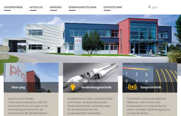 Vorschau von www.phg.de, PHG Peter Hengstler GmbH & Co. KG