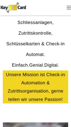 Vorschau der mobilen Webseite www.key-card.com, Security-Systems Schlüssel-Koch KG