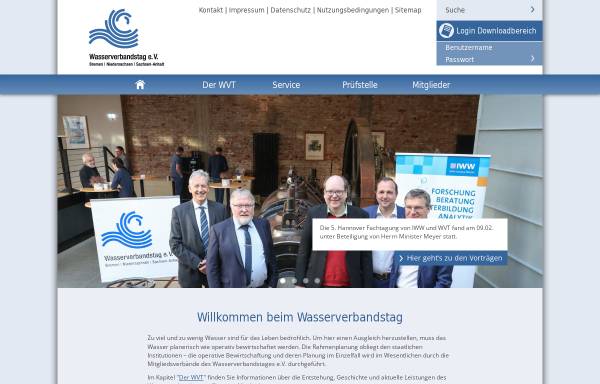 Vorschau von www.wasserverbandstag.de, Wasserverbandstag e.V.