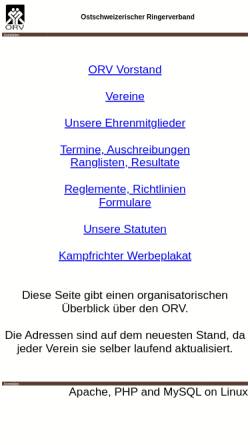Vorschau der mobilen Webseite www.orv.ch, Ostschweizerischer Ringerverband (ORV)