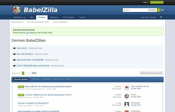BabelZilla Board