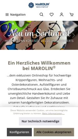 Vorschau der mobilen Webseite www.marolin.de, Richard Mahr GmbH