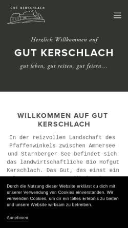 Vorschau der mobilen Webseite www.gutkerschlach.de, Gut Kerschlach