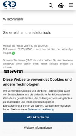 Vorschau der mobilen Webseite www.ero-gmbh.com, Ero GmbH