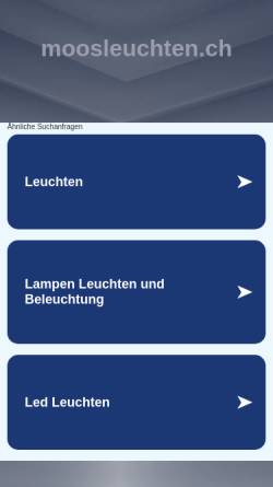 Vorschau der mobilen Webseite www.moosleuchten.ch, Kaspar Moos AG
