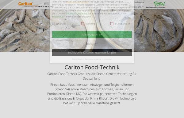 Vorschau von www.carlton.de, Carlton-Food-Technik GmbH