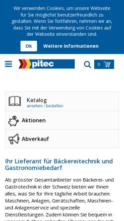 Vorschau der mobilen Webseite www.pitec.ch, Pitec AG